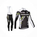 2013 Ropa Ciclismo Cannondale Negro Mangas Largas y Culotte Lunga