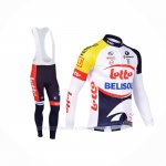 2013 Ropa Ciclismo Lotto Belisol Violeta Blanco Mangas Largas y Culotte Lunga
