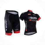 2016 Ropa Ciclismo Bora Negro Mangas Corta y Culotte Corto