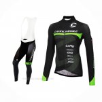 2016 Ropa Ciclismo Cannondale Ml Negro Verde Mangas Largas y Culotte Lunga