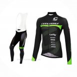 2016 Ropa Ciclismo Cannondale Ml Negro Verde Mangas Largas y Culotte Lunga