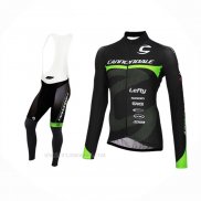 2016 Ropa Ciclismo Cannondale Ml Negro Verde Mangas Largas y Culotte Lunga