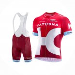 2016 Ropa Ciclismo Katusha Alpecin Blanco Rojo Mangas Corta y Culotte Corto