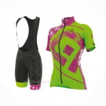 2017 Ropa Ciclismo Mujer ALE Verde Mangas Corta y Culotte Corto