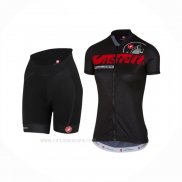 2017 Ropa Ciclismo Mujer Castelli Negro Mangas Corta y Culotte Corto