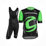 2018 Ropa Ciclismo Cannondale Factory Rancing Verde Negro Mangas Corta y Culotte Corto