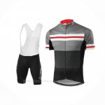 2018 Ropa Ciclismo Loffler Negro Gris Mangas Corta y Culotte Corto