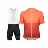 2018 Ropa Ciclismo POC Naranja Mangas Corta y Culotte Corto