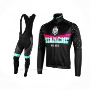 2019 Ropa Ciclismo Bianchi Milano Pb Negro Rojo Mangas Largas y Culotte Lunga