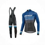 2019 Ropa Ciclismo Giant Race Day Azul Negro Mangas Largas y Culotte Lunga