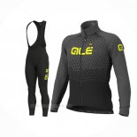2020 Ropa Ciclismo ALE Amarillo Negro Mangas Largas y Culotte Lunga