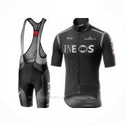 2020 Ropa Ciclismo Ineos Negro Gris Mangas Corta y Culotte Corto