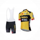 2020 Ropa Ciclismo Jumbo Visma Amarillo Negro Mangas Corta y Culotte Corto