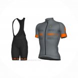 2021 Ropa Ciclismo ALE Gris Naranja Mangas Corta y Culotte Corto