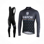 2021 Ropa Ciclismo Bianchi Milano Nalles Negro Mangas Largas y Culotte Lunga