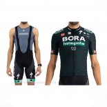 2021 Ropa Ciclismo Bora-Hansgrone Apagado Verde Mangas Corta y Culotte Corto