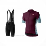 2021 Ropa Ciclismo Castelli Apagado Violeta Mangas Corta y Culotte Corto