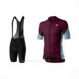 2021 Ropa Ciclismo Castelli Apagado Violeta Mangas Corta y Culotte Corto