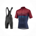 2021 Ropa Ciclismo Giant Apagado Rojo Azul Mangas Corta y Culotte Corto