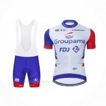 2021 Ropa Ciclismo Groupama-fdj Rojo Azul Blanco Mangas Corta y Culotte Corto