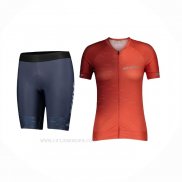 2021 Ropa Ciclismo Mujer Nalini Naranja Mangas Corta y Culotte Corto