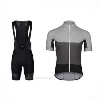 2021 Ropa Ciclismo POC Gris Mangas Corta y Culotte Corto
