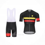 2021 Ropa Ciclismo Steep Rojo Amarillo Mangas Corta y Culotte Corto