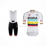 2022 Ropa Ciclismo Bora-hansgrone Amarillo Azul Rojo Mangas Cortas y Culotte Corto