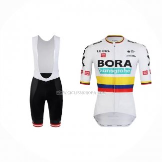 2022 Ropa Ciclismo Bora-hansgrone Amarillo Azul Rojo Mangas Cortas y Culotte Corto