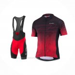 2022 Ropa Ciclismo Loffler Negro Rojo Mangas Corta y Culotte Corto