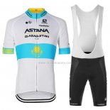 2023 Ropa Ciclismo AStana Blanco Mangas Cortas y Culotte Corto