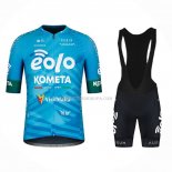 2023 Ropa Ciclismo Eolo Kometa Azul Mangas Cortas y Culotte Corto