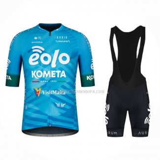 2023 Ropa Ciclismo Eolo Kometa Azul Mangas Cortas y Culotte Corto