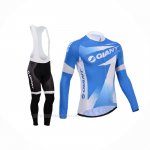 2014 Ropa Ciclismo Giant Azur Mangas Largas y Culotte Lunga