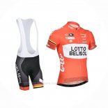 2014 Ropa Ciclismo Lotto Belisol Naranja Mangas Corta y Culotte Corto