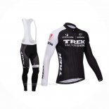 2014 Ropa Ciclismo Trek Factory Racing Negro Blanco Mangas Largas y Culotte Lunga