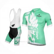2016 Ropa Ciclismo Bianchi Verde Blanco Mangas Corta y Culotte Corto