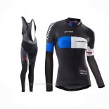 2016 Ropa Ciclismo Mujer Orbea Azul Negro Mangas Largas y Culotte Lunga