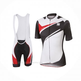2016 Ropa Ciclismo Sportful Blanco Negro Mangas Corta y Culotte Corto