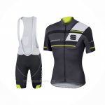 2016 Ropa Ciclismo Sportful Negro Verde Mangas Corta y Culotte Corto