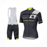 2016 Ropa Ciclismo Sportful Negro Verde Mangas Corta y Culotte Corto
