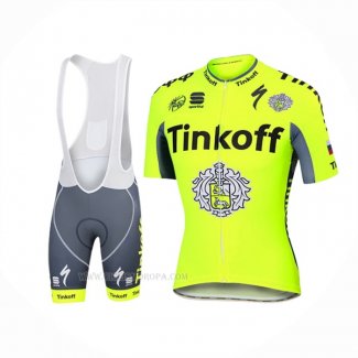 2016 Ropa Ciclismo Tinkoff Amarillo Mangas Corta y Culotte Corto