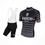2017 Ropa Ciclismo Bianchi Milano Albatros Gris Mangas Corta y Culotte Corto
