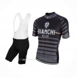 2017 Ropa Ciclismo Bianchi Milano Albatros Gris Mangas Corta y Culotte Corto