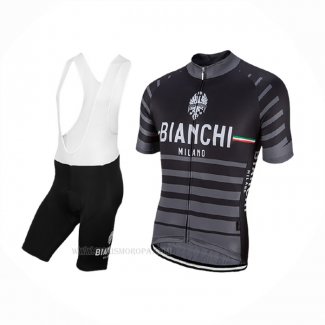2017 Ropa Ciclismo Bianchi Milano Albatros Gris Mangas Corta y Culotte Corto