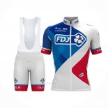 2017 Ropa Ciclismo FDJ Blanco Mangas Corta y Culotte Corto