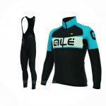 2017 Ropa Ciclismo Mujer ALE Negro Azul Mangas Largas y Culotte Lunga
