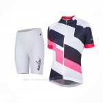 2017 Ropa Ciclismo Mujer Nalini Stripe Rosa Negro Mangas Corta y Culotte Corto