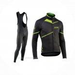 2017 Ropa Ciclismo Northwave Ml Negro Verde Mangas Largas y Culotte Lunga