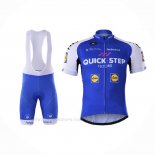 2017 Ropa Ciclismo Quick Step Floor Azul Mangas Corta y Culotte Corto